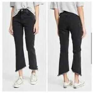 Joe's Women's The Callie High Rise Cropped Boot Black Jeans Size 26 NWT